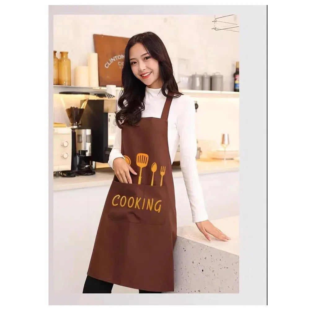 Kitchen Household Cooking Apron Men Women Oil-Proof Waterproof Adult Waist Fashion Coffee Overalls Apron Kitchen Accessories