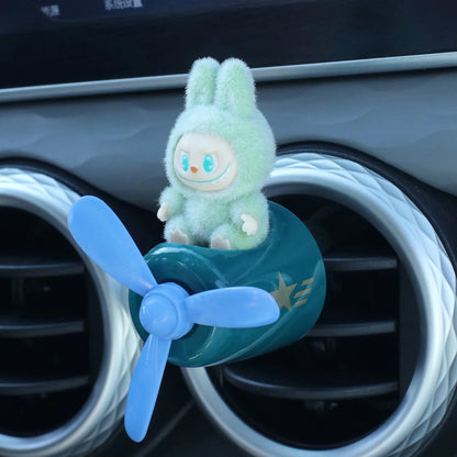 Labubu The Monsters Have A Seat Mengli Car Aromatherapy Doll Car Air Outlet Small Aircraft Cartoon Ornament Decoration Gift