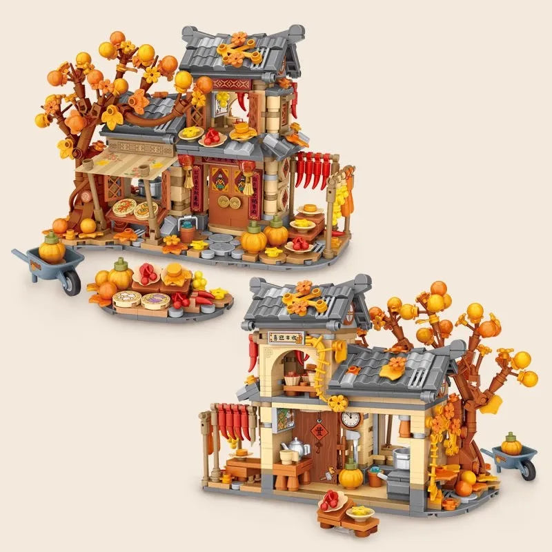 LOZ Autumn House DIY decoration blocks Home decoration Model Building Blocks toys Assembly Toy Christmas Gift for  Adult