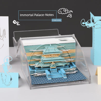 2025 Palace Museum's Cultural and Creative Products 3D Three-Dimensional Note Art Cultural and Creative Architecture National Style Creative Birthday Gift Paper Carving Calendar