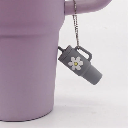 Cute Water Bottle Shape Keychain for Stanley Cup Tumbler Accessories Women Men Backpack Water Bottle Pendant DIY Ornament Jewely