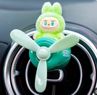 Labubu The Monsters Have A Seat Mengli Car Aromatherapy Doll Car Air Outlet Small Aircraft Cartoon Ornament Decoration