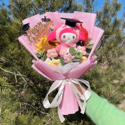 Cartoon Anime Series Plush Kids Toys Graduation Bouquet Children's Day Valentine's Day  Birthday Christmas Graduation Gifts