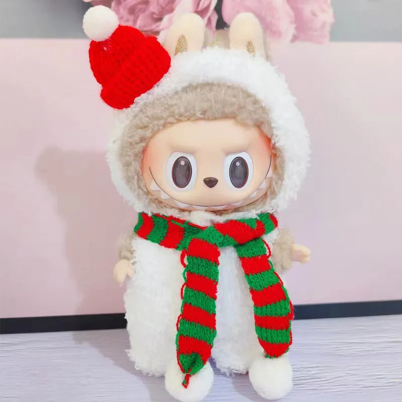 17cm Cute Mini Plush Doll'S Clothes Outfit Accessories For Korea Kpop Exo Labubu Idol Dolls Bear Jumpsuit Clothing DIY Kids Gift