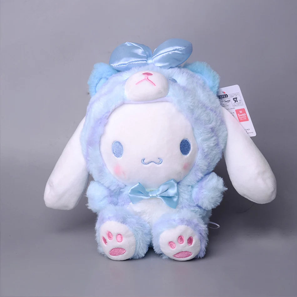 Sanrio Cartoon Kawali Kuromi Hello Kitty My Melody Cinnamoroll Pillow Plush Toys Soft Stuffed Dolls for Kids Birthday Gifts