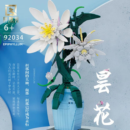 2023 DIY Vase Epiphyllum Arrangement Flower Romantic Tree House Assembly Building Blocks Classic Model Bricks Sets Kid