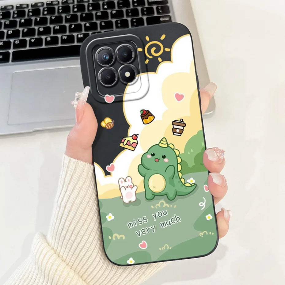 Lens Protective Case For Realme 8i RMX3151 Cute Cartoon Soft Silicone Back Cover For Realme8i Phone Cases