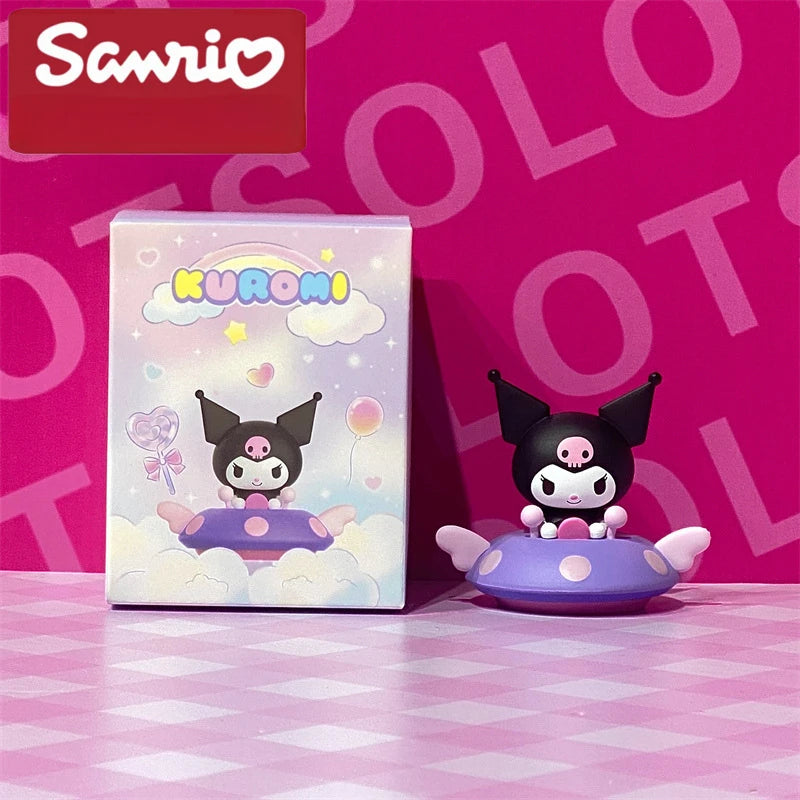 Sanrio Garden Series Blind Box Desktop Scene Ornaments Children's Toy Animation Model Hello Kitty Kuromi Kawaii Birthday Gift