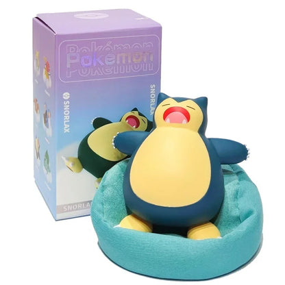 Genuine Pokemon Sleep Anime Figures Starry Dream Series Pikachu Jirachi Eevee Snorlax Bulbasaur With Plush Base Model Dolls Toy