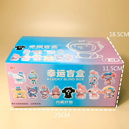 New Sanrio Blind Box Kawaii Kuromi Cinnamoroll My Melody Figures Dolls Blind Bag Toy for Fans Gift 12 Random Styles