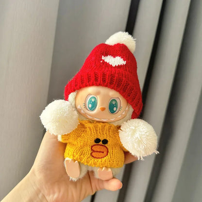 Cute Mini Plush Doll'S Clothes 17cm Labubu II Idol Dolls Sitting Party Outfit Accessories For Korea Kpop Exo Clothing DIY Gift