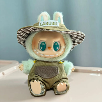 17cm Labubu II Idol Dolls Sitting Party Cute Mini Plush Doll'S Clothes Outfit Accessories For Korea Kpop Exo Clothing DIY Gift