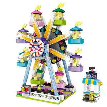 LOZ Building Blocks ferris wheel Toys A carousel Plastic Assembly Blocks Children Toy Educational DIY Architecture Model 1718