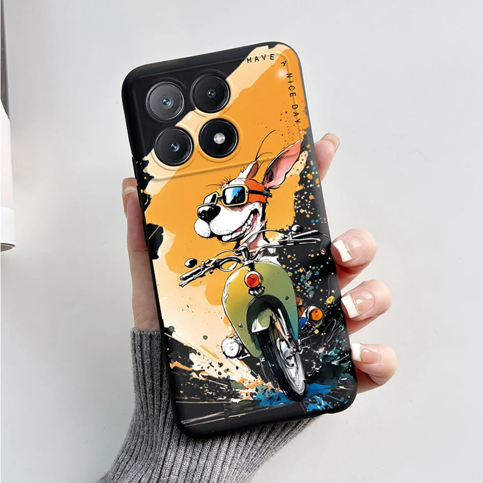 For Xiaomi Poco X6 Pro 5G Case Cute Cartoon Cat Frog Cover Soft TPU Phone Case For Xiaomi Poco X6 PocoX6 Pro X6Pro Fundas Bumper