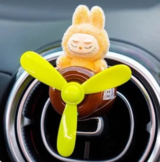 Labubu The Monsters Have A Seat Mengli Car Aromatherapy Doll Car Air Outlet Small Aircraft Cartoon Ornament Decoration