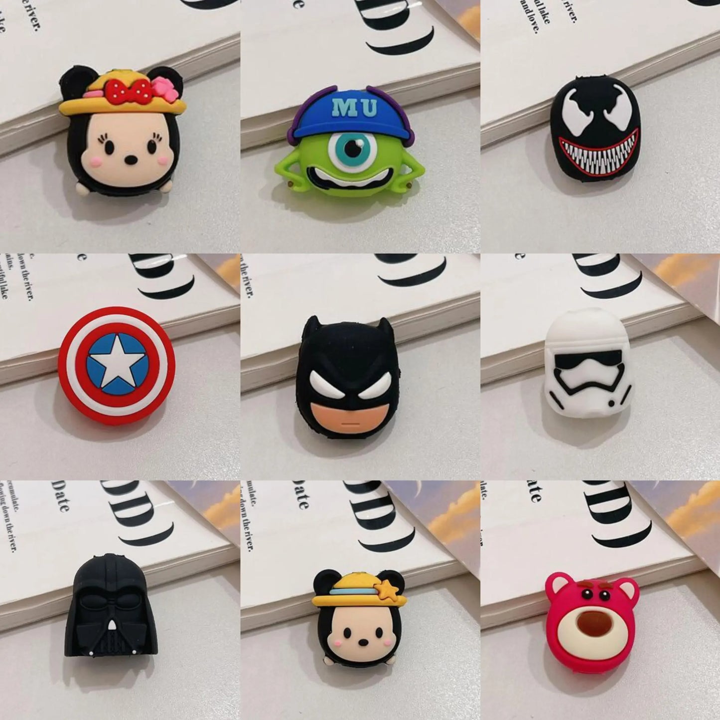 Cute Cartoon Marvel Cable Protector Bites Wire Organizer Winder Saver