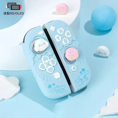 Sanrio Kuromi Cinnamoroll Pochacco Switch Ns/Oled Handle Protective Case Anti-Fall Digital Accessories Toy Birthday Gift