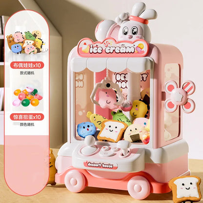 Home Doll Grasping Machine with Random Doll Home Doll Grasping Machine Cartonn Rabbit Penguin Crane Doll Machines Gift for Kids