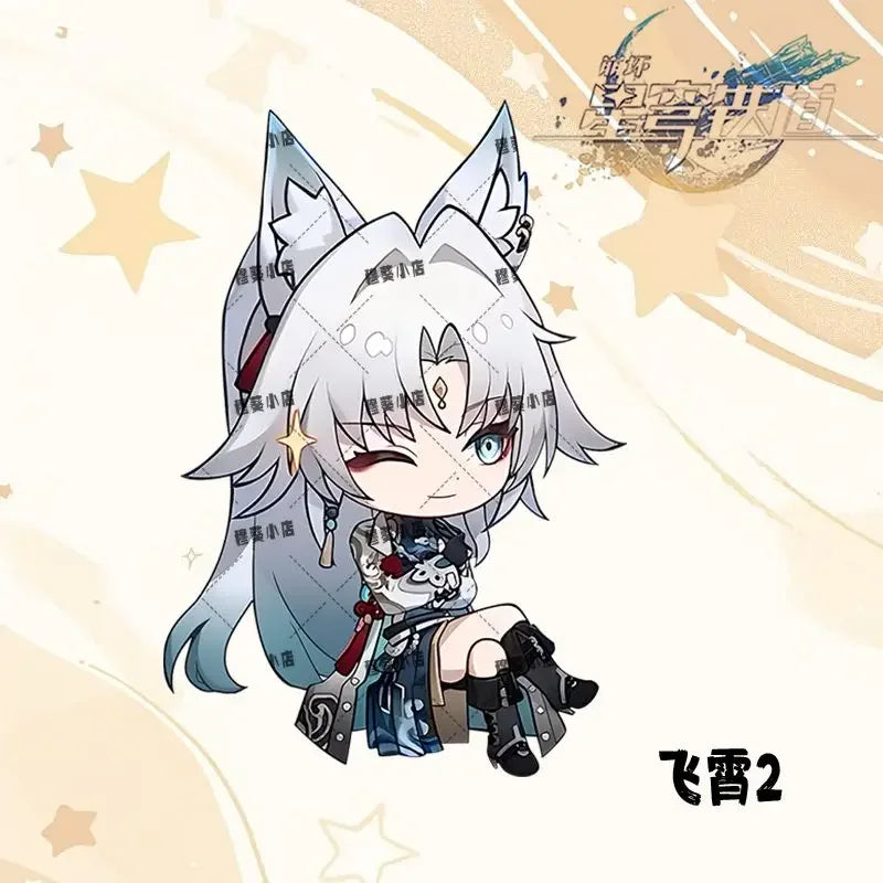 Honkai:Star Rail Boothill Jade Live Broadcast Guest Or Host Magnetic Sofa Sitting Character Acrylic Fridge Sticker Desk Ornament