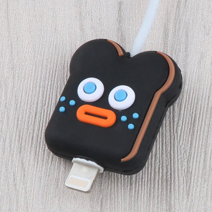 Anime Cable Protector For iPhone Cartoon Charger Protector Cable Winder Cute Organizer Data Line Protective Cover