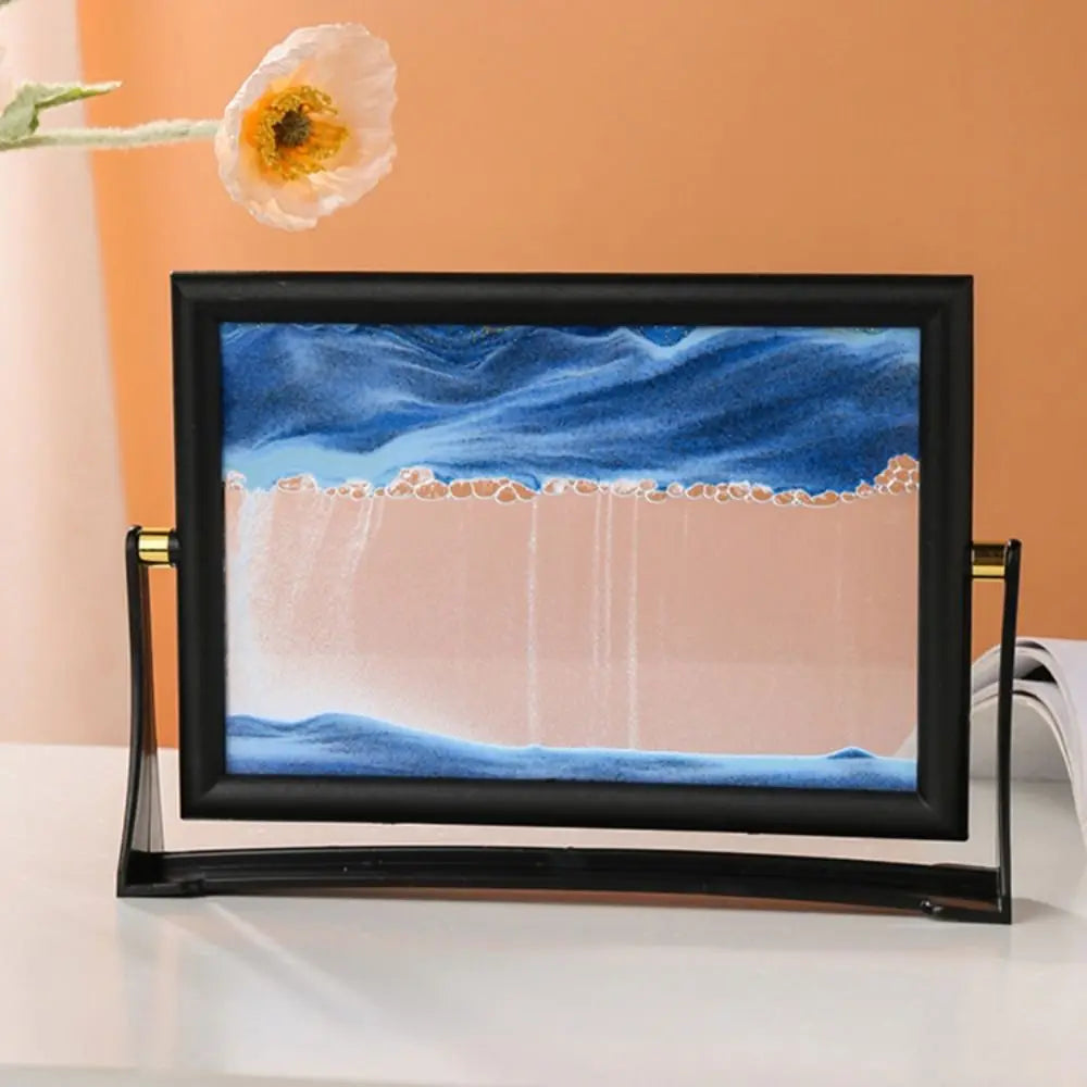 Rotatable Moving Sand Art Picture Home Decor Flowing Sand 3D Sandscape in Motion Christmas Gift Sandscapes