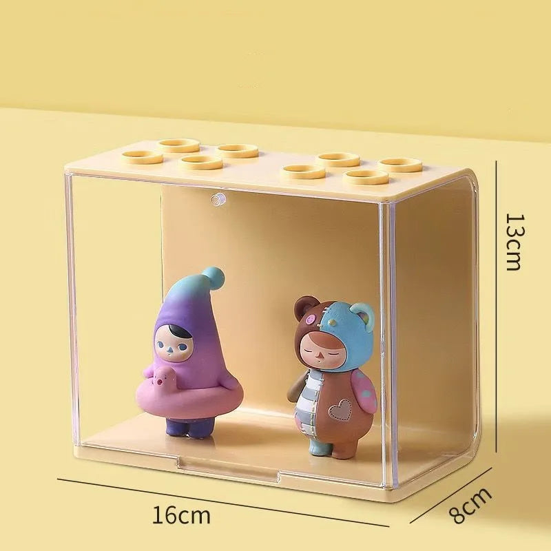 Thickened Acrylic Display Box Desktop Superimposed Large Capacity Dolls Organizer LEGO Product Storage Box Handmade Dolls Displa