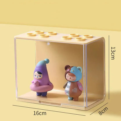 Thickened Acrylic Display Box Desktop Superimposed Large Capacity Dolls Organizer LEGO Product Storage Box Handmade Dolls Displa