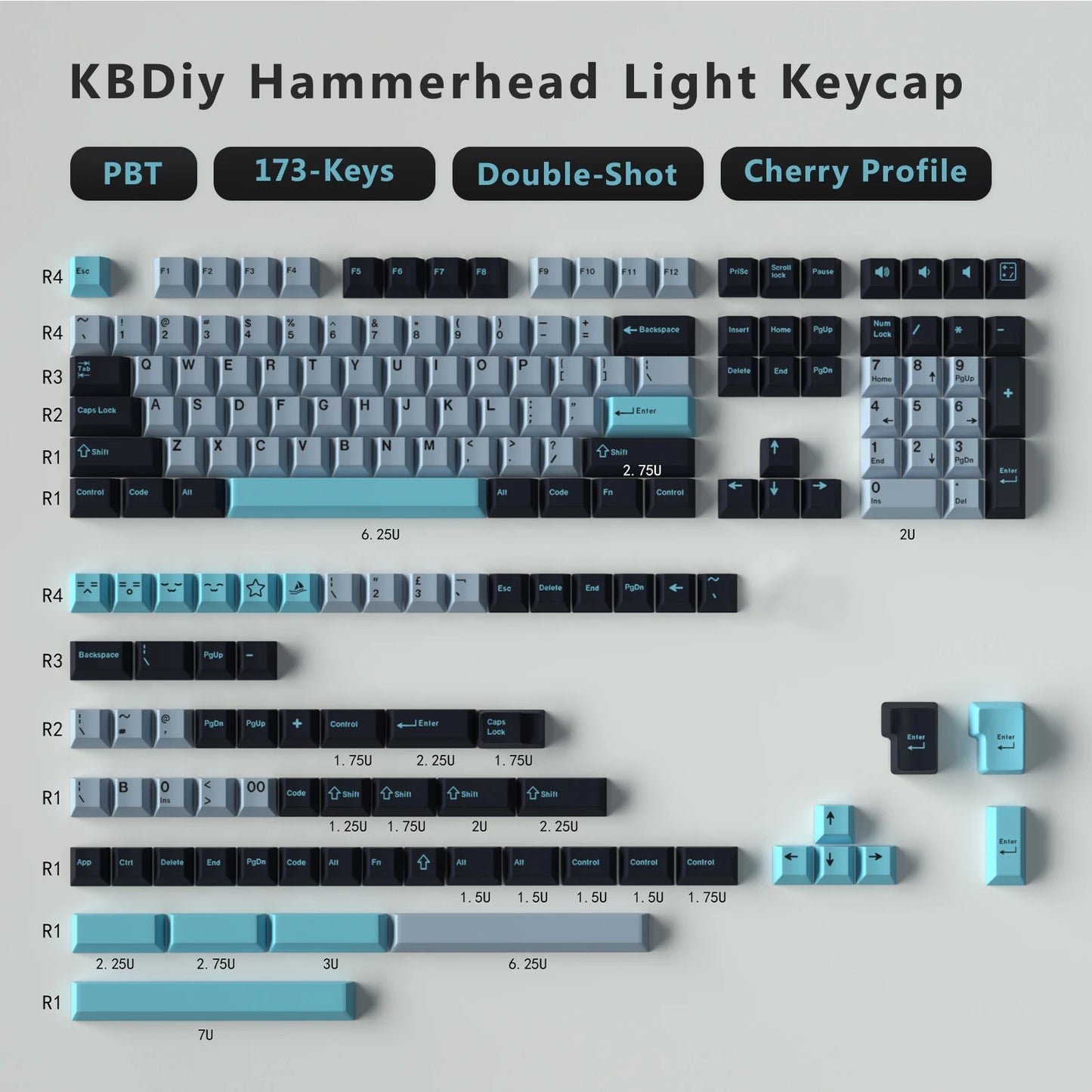 KBDiy GMK Keycap Double Shot GMK Olivia Shoko Jamon WOB Red Samurai Botanical PBT Keycaps Cherry Profile for Mechanical Keyboard