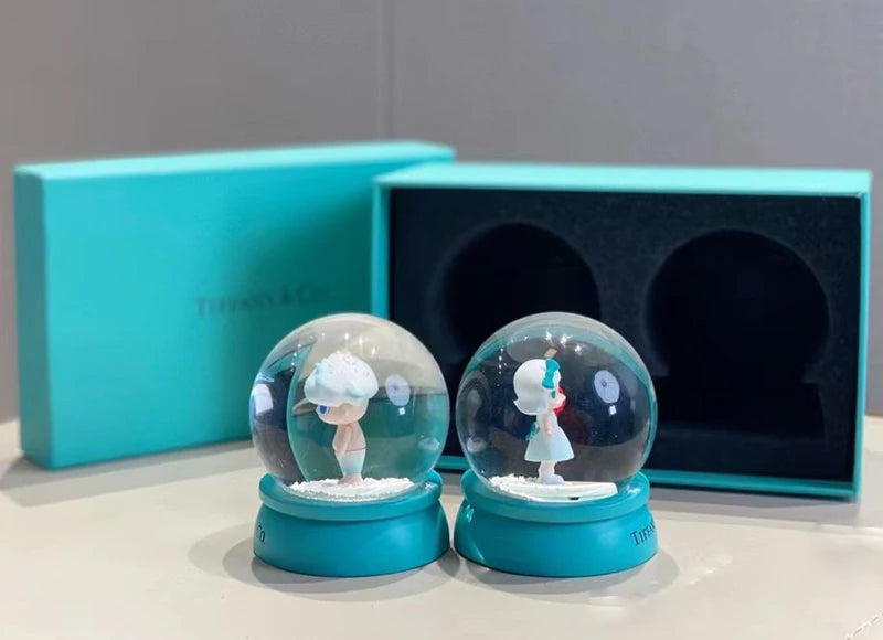 Christmas Music Box Kids Birthday Gift Snowflake Crystal Ball Music Box Rotating Girlfriend Muziekdoosje Home Decor EB50MB