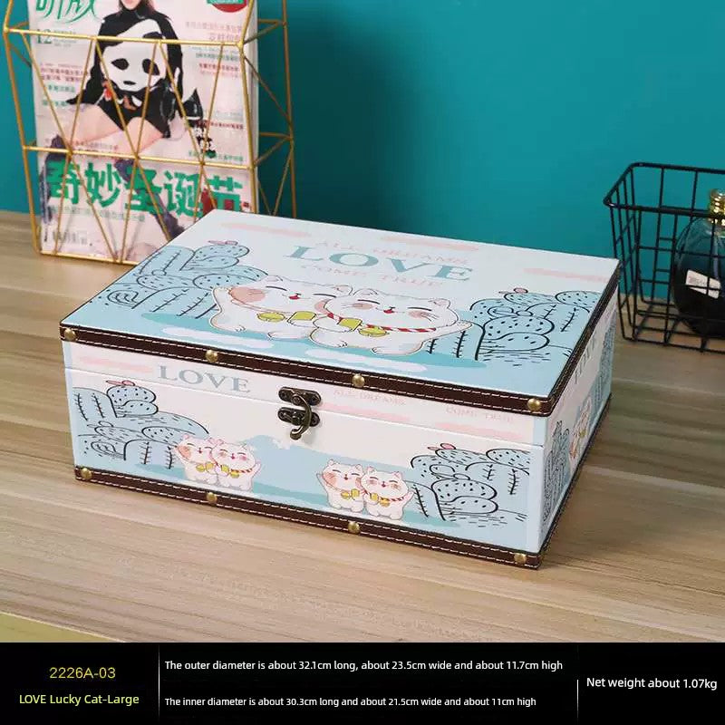 Retro Moisture-Proof Flat Storage Kids Small Box