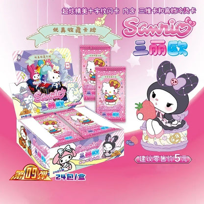 HelloKitty Card Global Travel Theme Collection Cards Sanrio Series Pink Cute Cards Genuine Authorized Collection Card