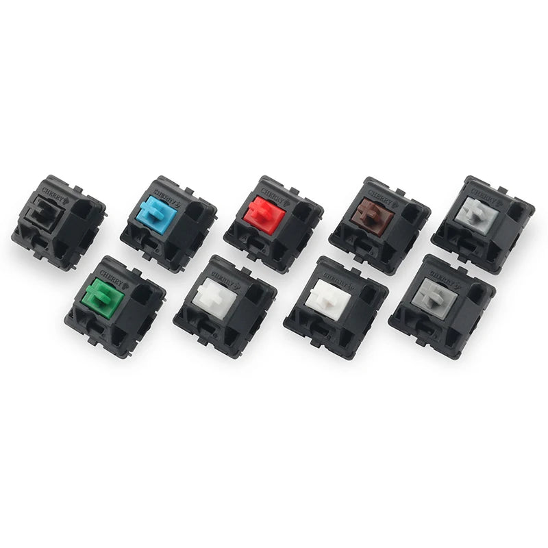 1pc For Cherry MX Mechanical Keyboard Switch Silver Red Black Blue Brown Silent Pink Shaft Switch 3-pin Cherry Clear RGB Switch