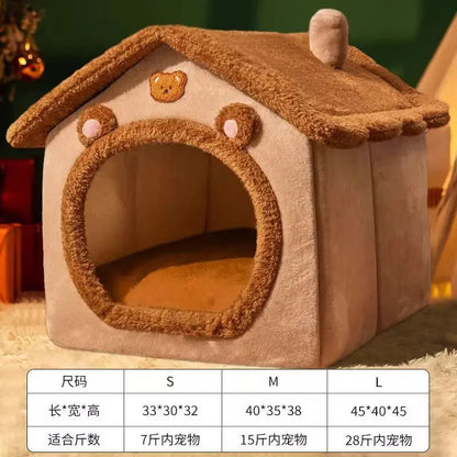 NEW Foldable Pet House Removable Washable Cat House Puppy Cave Sofa Pet Bed House for Extra Small Dogs and Small and Medium Cats