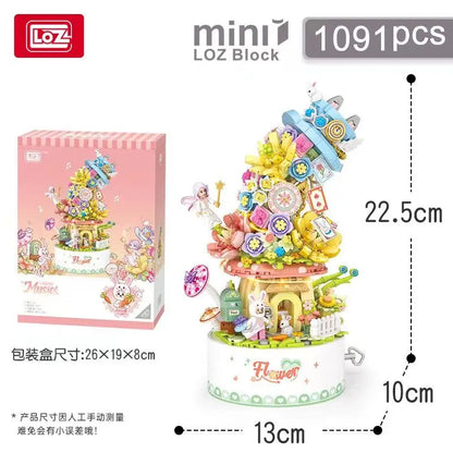 LOZ Christmas Building Block Toy Gift Box Navida Mini Blocks New Year Assembled Christmas Puzzle Assembly Model Decoration 1937