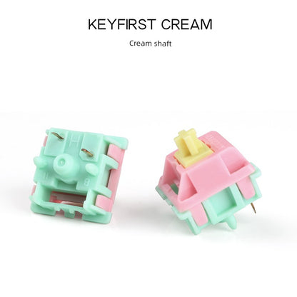 Keyfirst Cream Axis Jiadalong Gateron62g Linear Axis Gaming Mechanical Keyboard MX Shaft Body