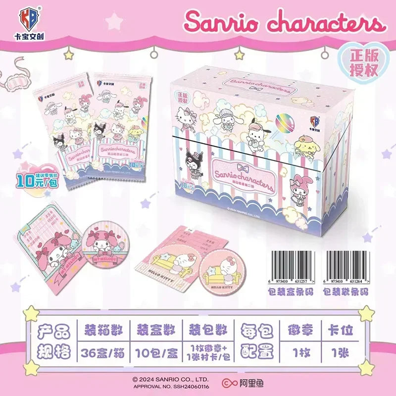 Genuinely Sanrio Card Life Diary Sanrio Family Coolomi Life Diary HelloKitty Pink Cute Anime Card Collection Card Kids Toy Gift