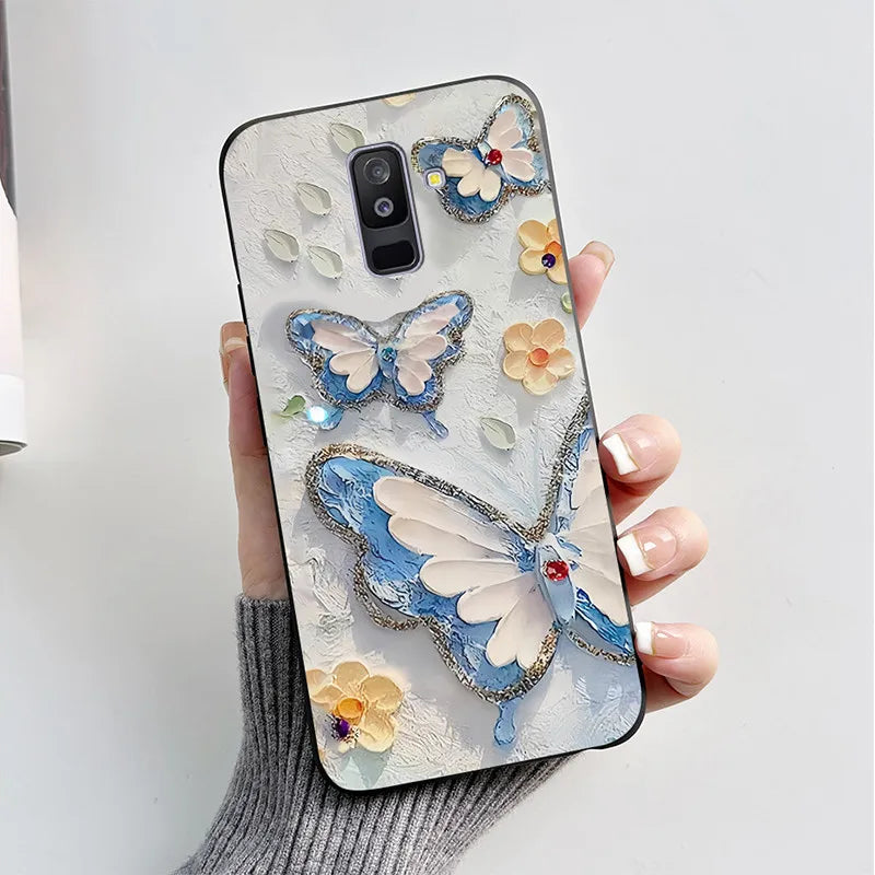 Case For Samsung A6 2018 Cover A 6 A600F Cartoon Cat Fox Soft Silicone TPU Phone Case For Samsung Galaxy A6 Plus 2018 A605F Case