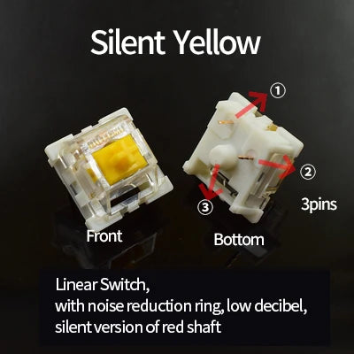 Outemu Switch for Keyboard 3Pin Dustproof Linear Tactile Clicky Silent Switches for MX Mechanical Keyboards Gaming Switch DIY