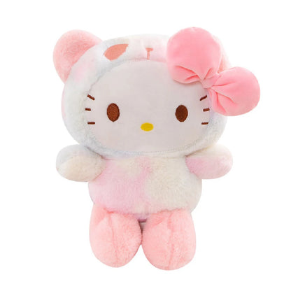 Sanrio Cartoon Kawali Kuromi Hello Kitty My Melody Cinnamoroll Pillow Plush Toys Soft Stuffed Dolls for Kids Birthday Gifts