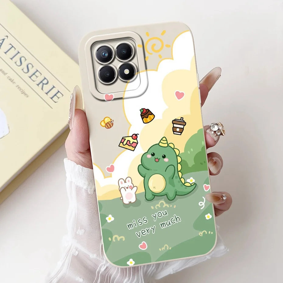 Lens Protective Case For Realme 8i RMX3151 Cute Cartoon Soft Silicone Back Cover For Realme8i Phone Cases