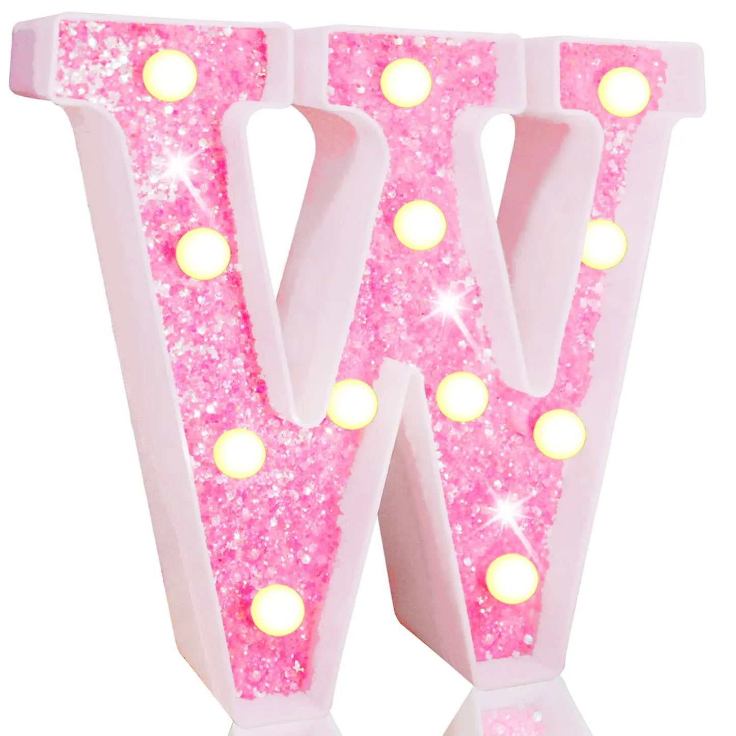 NEW DIY LED Letter Lights Glitter Alphabet Light Up Letter Sign Night Light Gifts Birthday Wedding Christmas Party Decoration