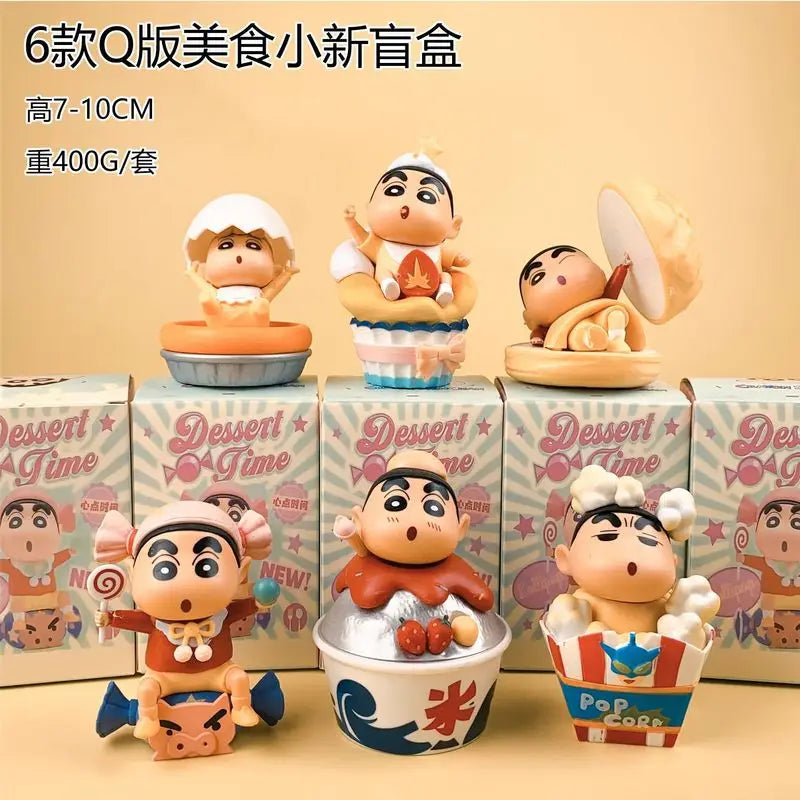 Fashion Crayon Shin chan Accessories Handmade Decoration Blind Box Desktop Ornament Anime Cartoon Toy Doll Model Gift