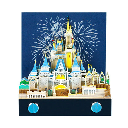 Omoshiroi Block 3D Artistic Notepads Love Castle Memo Notepad 3D Paper Carved Sticky Notes Birthday Gift For Mom