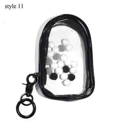 Jewelry Organizer Transparent Storage Box Pouch Mystery Box Keychain Bag Storage Case Thicken Wallet Cute Doll Bag Organization