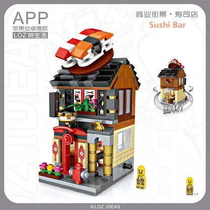 LOZ Blocks Cute Mini Street Store Children Educational Toys Small Shop Brinquedos Model  Building Bricks Girl Gifts 1621 - 1652