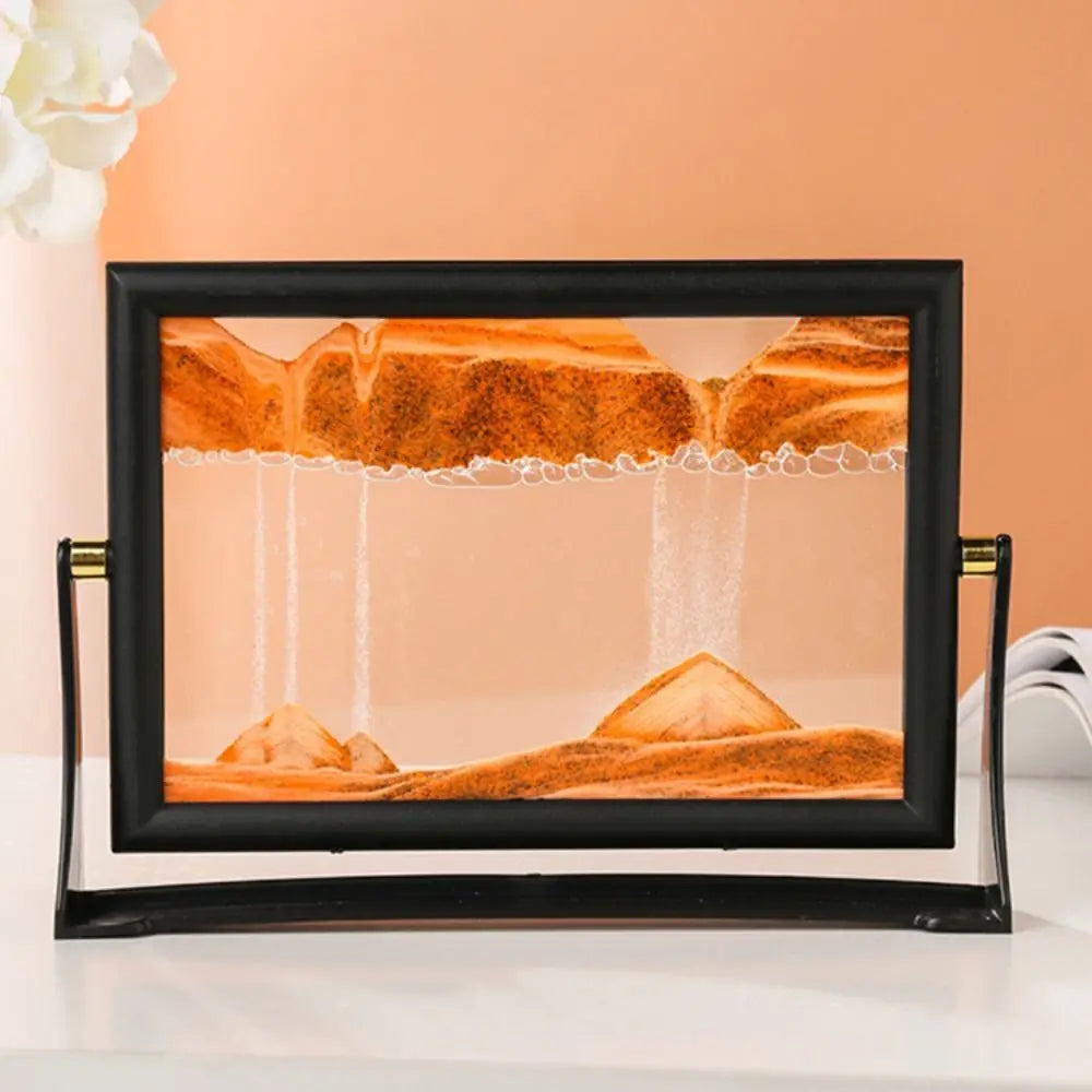 Rotatable Moving Sand Art Picture Home Decor Flowing Sand 3D Sandscape in Motion Christmas Gift Sandscapes