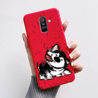 Case For Samsung A6 2018 Cover A 6 A600F Cartoon Cat Fox Soft Silicone TPU Phone Case For Samsung Galaxy A6 Plus 2018 A605F Case