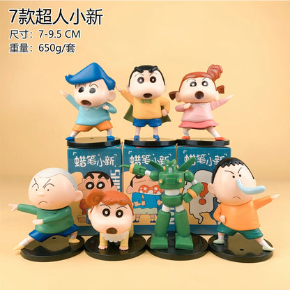 Fashion Crayon Shin chan Accessories Handmade Decoration Blind Box Desktop Ornament Anime Cartoon Toy Doll Model Gift