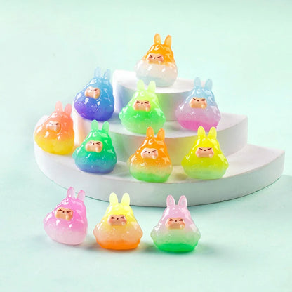 Cute Gradient Jelly Kiki Figurines Micro Landscape Home Desktop Car Dashboard Ornaments