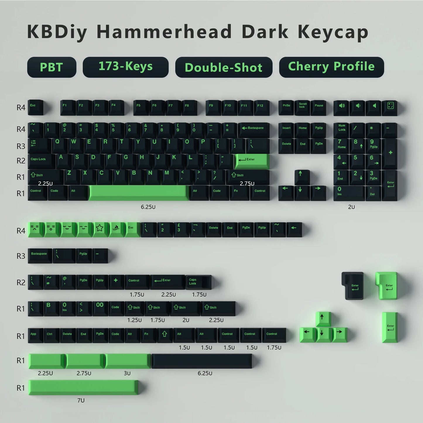 KBDiy GMK Keycap Double Shot GMK Olivia Shoko Jamon WOB Red Samurai Botanical PBT Keycaps Cherry Profile for Mechanical Keyboard